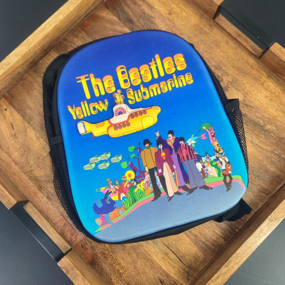 The Beatles Yellow Submarine Blue 3D EVA Small Backpack Retro Band Merch 2018